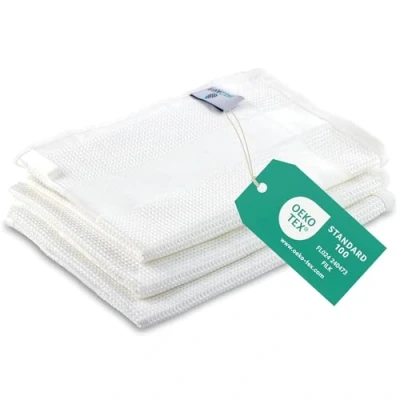 Abbildung von ELEXACLEAN Geschirrtücher Microfaser (3er Set, 68x42 cm, weiß) saugstark, waschbar bis 60C, Geschirrhandtücher, Handtücher Küche modern