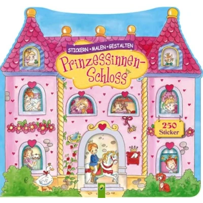 Abbildung von Prinzessinnenschloss Stickern, Malen, Gestalten: Mit 250 Stickern für Kinder ab 3 Jahren. traumhafte Ausmalmotiven und bunte Aufklebern