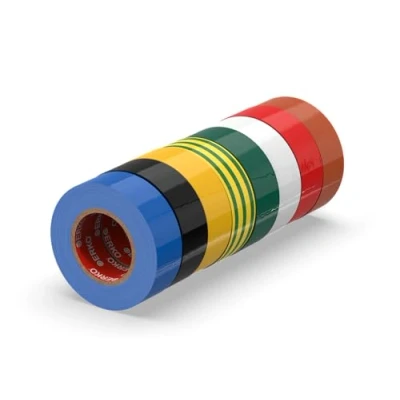 Abbildung von ERKO Isolierband Multicolor 8er Pack 19mm x 20m PVC, Elektrische Leitungen Reparatur, Hochflexibel mit starker Klebekraft, Chemiebeständig, Wasserfest, Farbig Set, Klebeband, Bunt