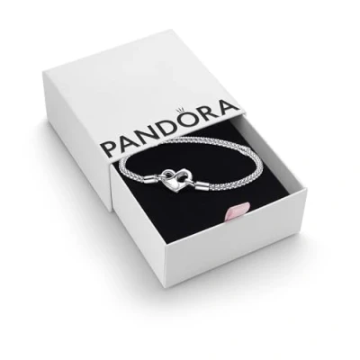 Abbildung von Pandora Studded Chain Armband, Damen, Größe: 18, Sterling silver