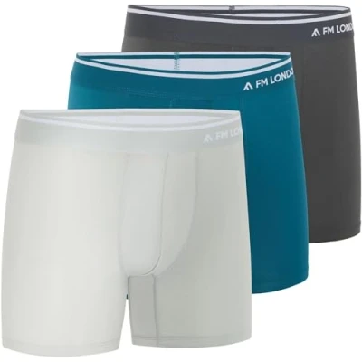 Abbildung von FM London Herren (3er pack) Micromodal boxershorts Boxershorts, Anthrazit, Grün, Grau, L EU