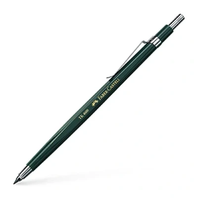 Abbildung von Faber Castell 134600 Fallminenstift TK 4600, Minenstärke: 2 mm, inklusive Minenspitzer im Abschlussknopf, Schaftfarbe: grün