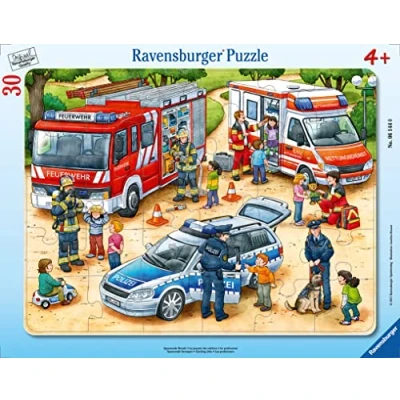 Abbildung von Ravensburger Kinderpuzzle 06144 Spannende Berufe Rahmenpuzzle für Kinder ab 4 Jahren, mit 30 Teilen, Teal/Turquoise Green