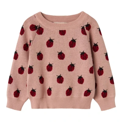 Abbildung von Lil&#039; Atelier Langarm Strickpullover für Kinder, Größe: 116, Misty rose