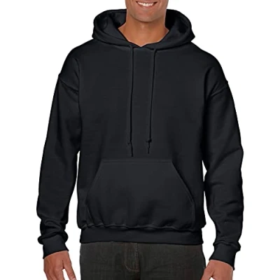 Abbildung von GILDAN Herren Adult 50/50 Cotton/Poly. Hooded Sweat Sweatshirt, Schwarz (Black), X Large (Herstellergröße: XL)