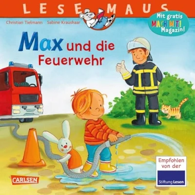 Abbildung von LESEMAUS 55: Max und die Feuerwehr: Spannendes Bilderbuch mit vielen Infos über Feuerwehr ihre Einsätze Für Kinder ab 3 Jahren (55)