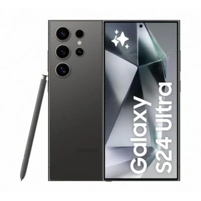Abbildung von Samsung Galaxy S24 Ultra AI Smartphone, Android Handy ohne Vertrag, 12GB RAM/256GB Speicher, 200 MP Kamera, S Pen, Lange Akkulaufzeit, Titanium Black, 3 Jahre Herstellergarantie