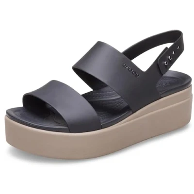 Abbildung von Crocs Herren Brooklyn Low Wedge Sandalen, Black/Mushroom, 38/39 EU
