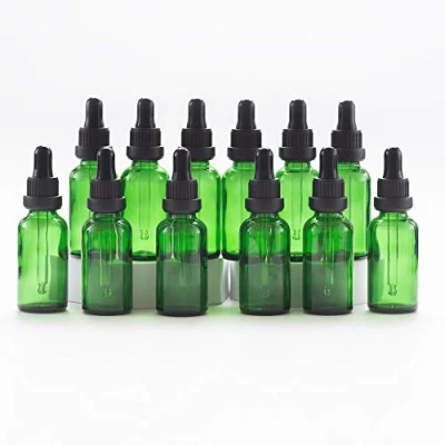 Abbildung von YIZHAO Pipettenflasche 30ml Grüne, Apothekerflasche mit [Dropper Pipette Glas], Tinktur Flaschen für Ätherische Öl,Parfümöle,Aromatherapie,Düfte,Flüssigkeit 12Pcs