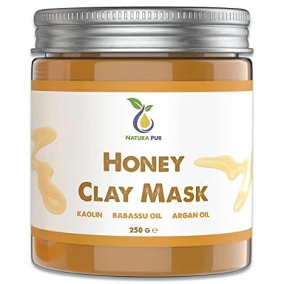 Abbildung von Honig Gesichtsmaske 250g NATURKOSMETIK Anti Pickel, Mitesser Maske und gegen Akne Aging Pflege für trockene unreine Haut Reinigungsmaske Gesicht Körper