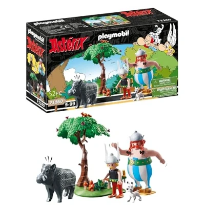 Abbildung von PLAYMOBIL Asterix 71160 Wildschweinjagd, Mit kippbarem Baum, Spielzeug für Kinder ab 5 Jahren