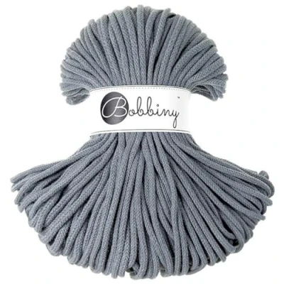 Abbildung von Bobbiny Makramee Flechtkordel, 5 mm, 100 m, Dunkelgrau (Steel)