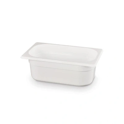 Abbildung von HENDI GN Behälter 1/4 weiß 100 mm Füllmenge: 2,8 l Polycarbonat Kunststoff 40 bis +110 C, Gastronormbehälter