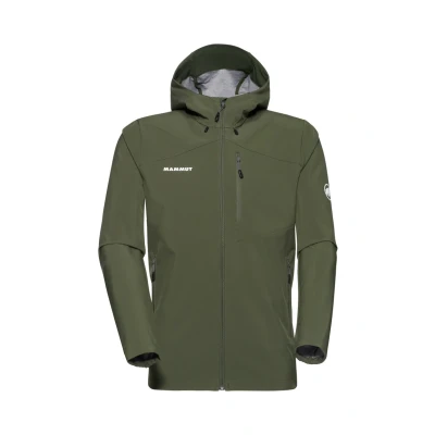 Abbildung von Mammut Outdoor SO Hooded Softshelljacke, Herren, Größe: Large, Dark marsh