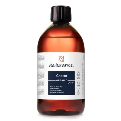 Abbildung von Naissance Rizinusöl Bio (Nr. 217) 450ml Kaltgepresst, Zertifiziert für Haare, Wimpern und Augenbrauen, Haut
