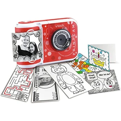 Abbildung von VTech KidiZoom Print Cam Sofortbild Kinderkamera mit Druckfunktion, Selfie und Videofunktion, Effekten, Spielen u. v. m. Für Kinder von 4 12 Jahren