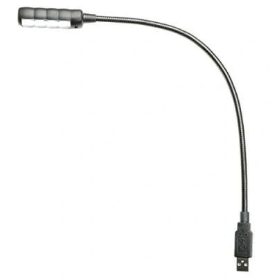 Abbildung von Adam Hall Stands SLED 1 ULTRA USB C Schwanenhalsleuchte mit 4 COB LEDs und Farbwahl