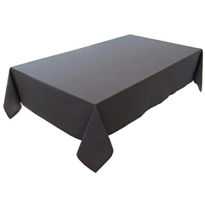 Abbildung von Hochwertige Tischdecke Tischwäsche aus 100% Baumwolle Kollektion Konzept, Farbe &amp; Größe wählbar (Tischdecke 150x260cm, Basaltgrau)
