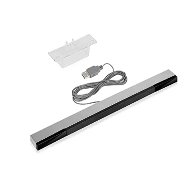 Abbildung von WICAREYO USB Sensorleiste für Wii U, Infrarot IR Ray Motion Sensor Signal Empfänger und U Konsole mit stabilem Stan