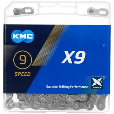 Abbildung von KMC Unisex Erwachsene Grey X9 9 Fach Kette 1/2&quot; x11/128, 114 Glieder, grau