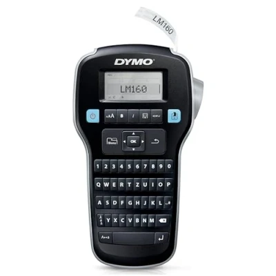 Abbildung von DYMO LabelManager 160 Tragbares Beschriftungsgerät Etikettiergerät mit QWERTZ Tastatur &amp; Einfache Textbearbeitung für D1 Etiketten in 6, 9 und 12mm Breite