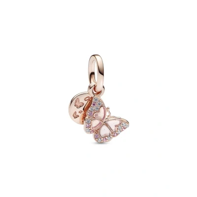Abbildung von Pandora Quote Double Dangle Charm, Damen, Größe: One Size, Rose gold plated
