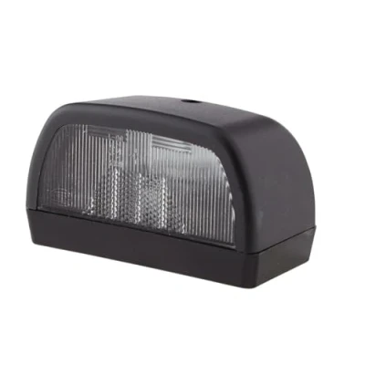 Abbildung von HELLA 2KA 998 523 131 Kennzeichenleuchte Kennzeichenbeleuchtung Anhänger Halogen 12/24V geschraubt/Anbau ADR/GGVS Lichtscheibenfarbe: glasklar Menge: 1, schwarz