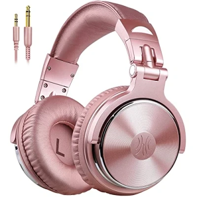 Abbildung von Oneodio Over Ear Kopfhörer Mit Kabel Geschlossene Studiokopfhörer Share Port Mikrofon Adapter Frei Professionelle Bass Dj Headphones Für Podcast,Recording,Monitoring Pc Handy Tv Rosa Gold