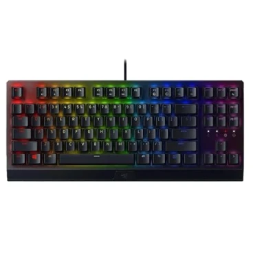 Abbildung von Razer BlackWidow V3 Tenkeyless (Yellow Switch) Mechanische Gaming Tastatur ohne Ziffernblock (Geräuschlose Switches, Kompakt, Voll Programmierbare Tasten) QWERTY US Layout Schwarz