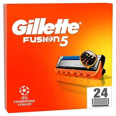 Abbildung von Gillette Fusion5 24 Ersatzklingen, mit größerem Gleitstreifen für ein sanftes Gleiten und 5 Klingen eine unglaublich gründliche komfortable Rasur