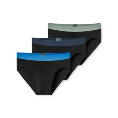 Abbildung von Schiesser RIO 3 PACK Slip, Herren, Größe: Medium, Indigo/khaki/aquarium