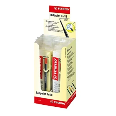 Abbildung von Kugelschreiber Großraummine STABILO Ballpoint Refill 10er Pack rot