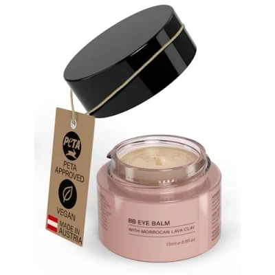 Abbildung von Rosental Organics BB Eye Balm Augencreme Feuchtigkeitscreme Pflege gegen Augenringe Mit Hyaluronsäure, Vitamine E &amp; marokkanischer Lavaerde Naturkosmetik (15 ml)