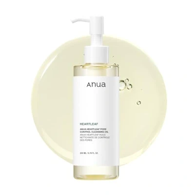 Abbildung von ANUA Heartleaf Porenkontrolle Reinigungsöl, sanfter Gesichtsreiniger gegen Mitesser &amp; Make up, porenverfeinernd, koreanische Hautpflege, Pore Control Cleansing Oil, Original, 200ml