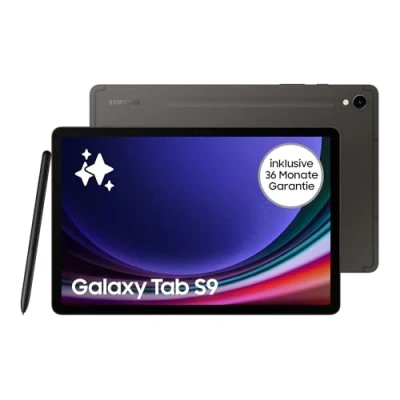 Abbildung von Samsung Galaxy Tab S9 AI Android Tablet, Wi Fi, 128 GB / 8 RAM, MicroSD Kartenslot, Inkl. S Pen, Simlockfrei ohne Vertrag, Graphit, 36 Monate Herstellergarantie [Exklusiv bei Amazon]