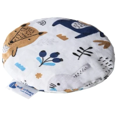 Abbildung von Medi Partners Kirschkernkissen Wärmekissen Körnerkissen für Babys 180g rund 15cm Öko Natur 100% Baumwolle Wärme + Kältetherapie Massagetherapie (Boho Animals)