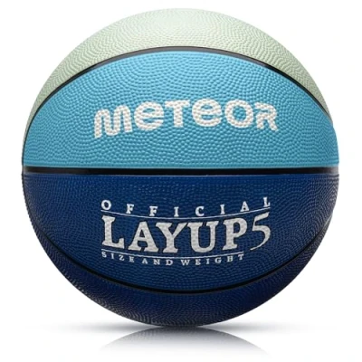 Abbildung von meteor® Layup Kinder Mini Basketball Größe #5 ideal auf die Jugend Kinderhände von 4 8 Jährigen abgestimmt idealer für Ausbildung weicher (Größe 5 (Kinder), Grau &amp; Blau)