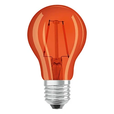 Abbildung von OSRAM Dekorative LED Lampe Décor mit E27 Sockel, Orange, 1500 K, 2,50 W, Ersatz für 15 W Glühbirne, klar, STAR DECO CLASSIC A