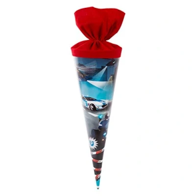 Abbildung von goldbuch 93061 Geschwisterschultüte mit Polizei Motiv, Zuckertüte 35 cm, Schultüte aus Lackkarton, Geschenkverpackung für viele Anlässe, Geschwistertüte zur Einschulung