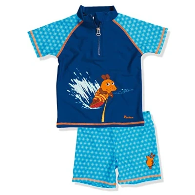 Abbildung von Playshoes Unisex Kinder Uv schutz Bade set Zweiteilig Schwimmshirt Badeshorts Badebekleidung, Die Maus, 98 104 EU