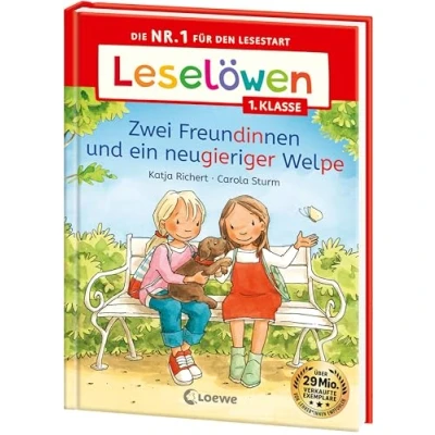 Abbildung von Leselöwen 1. Klasse Zwei Freundinnen und ein neugieriger Welpe: Die Nr. 1 für den Lesestart Mit Leselernschrift ABeZeh Erstlesebuch Kinder ab 6 Jahren