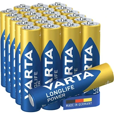 Abbildung von VARTA Batterien AAA, 24 Stück, Longlife Power, Alkaline, 1,5V, ideal für Spielzeug, Funkmaus, Taschenlampen, Made in Germany