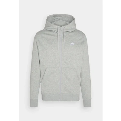 Abbildung von Nike Sportswear CLUB Hoodie Sweatjacke, Herren, Größe: Small, Dark grey heather/matte silver/white