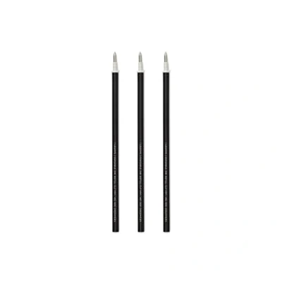 Abbildung von Legami Gelschreibermine radierbar, Set mit 3 Stück, Höhe 13 cm, wärmeempfindliche Tinte Schwarz, Spitze 0,7 mm