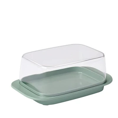 Abbildung von Mepal Butterdose New edition Nordic sage für 250 g Butter transparenter Deckel passt genau in die Kühlschranktüre spülmaschinenfest