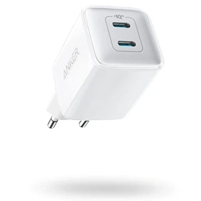 Abbildung von Anker 521 Ladegerät, Nano Pro, Kompaktes 40W PIQ 3.0 Dual Port USB C Netzteil, Kompatibel mit iPhone 15/14/13/12 Serie, iPad Mini, MacBook Air, und mehr, Arktis