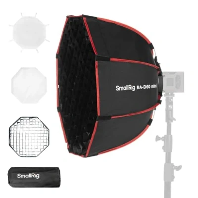 Abbildung von SmallRig RA D60 Parabolic Softbox, 23,6&quot; Quick Release Softbox mit Tragetasche, kompatibel RC 60B COB Videoleuchte für Fotostudio, Videoaufnahmen, Porträtaufnahmen 4682