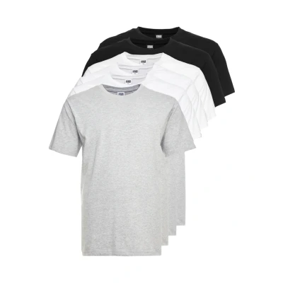 Abbildung von Urban Classics TEE 6PACK Tshirt basic, Herren, Größe: 3XL, White/white/white/black/black/grey