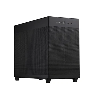 Abbildung von ASUS Prime AP201 MicroATX PC Gehäuse (33 Liter, unterstützt 360 mm Kühler, Grafikkarten bis 338 Länge, Mesh Design für erhöhten Luftstrom, USB Typ C​ am Frontpanel, abnehmbare Seitenteile) schwarz