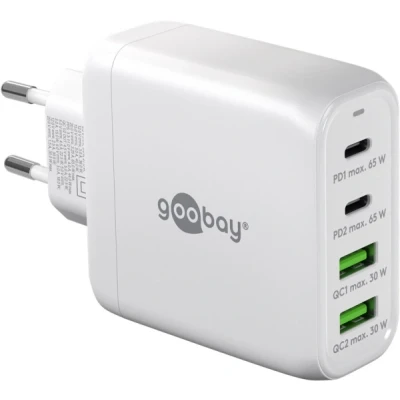 Abbildung von Goobay USB C PD GaN Multiport Schnellladegerät (68 W) weiß